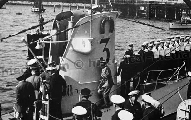 Adolf Hitler visiting the U7 U-Boot in Kiel